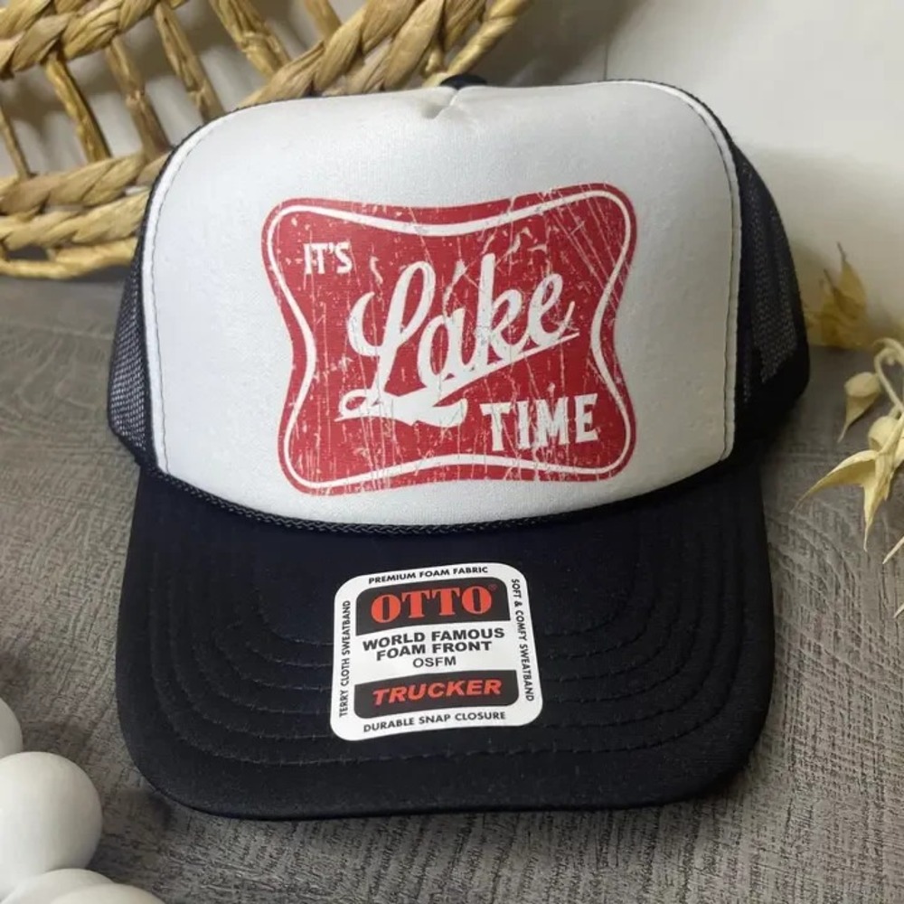 It's Lake Time Trucker Hat Otto Snapback One Size